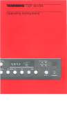 Tandberg TCP-3015-A - Owners Manual